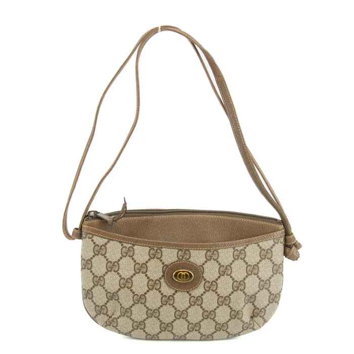 Gucci GG Canvas Coated Brown 2Way Interlocking Shoulder Bag #3198 by Bolt Boutique