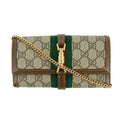 Gucci GG Canvas Coated Sherry Line Wallet On a Chain Crossbody Bag #3336 by Bolt Boutique