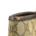 Gucci GG Canvas Coated Supreme Beige x Brown Leather Shoulder Bag #4675 by Bolt Boutique