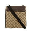 Gucci GG Canvas Flat Beige x Brown Messenger Bag #3553 by Bolt Boutique
