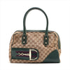 Gucci GG Canvas Green Horsebit Shoulder Bag #2151