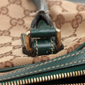 Gucci GG Canvas Green Horsebit Shoulder Bag #2151 by Bolt Boutique