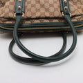 Gucci GG Canvas Green Horsebit Shoulder Bag #2151 by Bolt Boutique