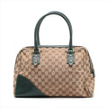 Gucci GG Canvas Green Horsebit Shoulder Bag #2151 by Bolt Boutique