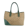Gucci GG Canvas Green Horsebit Shoulder Bag #2307 by Bolt Boutique