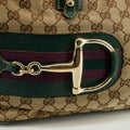 Gucci GG Canvas Green Horsebit Shoulder Bag #2307 by Bolt Boutique
