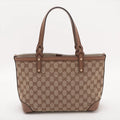 Gucci GG Canvas Canvas &amp; Leather Hand bag Beige 269878 #2438 by Bolt Boutique