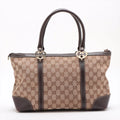 Gucci GG Canvas Canvas &amp; Leather Shoulder bag Beige #2212 by Bolt Boutique