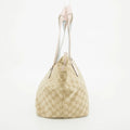 Gucci GG Canvas Neutrals Tote Bag Pink Shoulder Strap #2844 by Bolt Boutique
