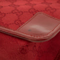 Gucci GG Canvas Red Patent Trimmed Square Tote Bag #3434 by Bolt Boutique