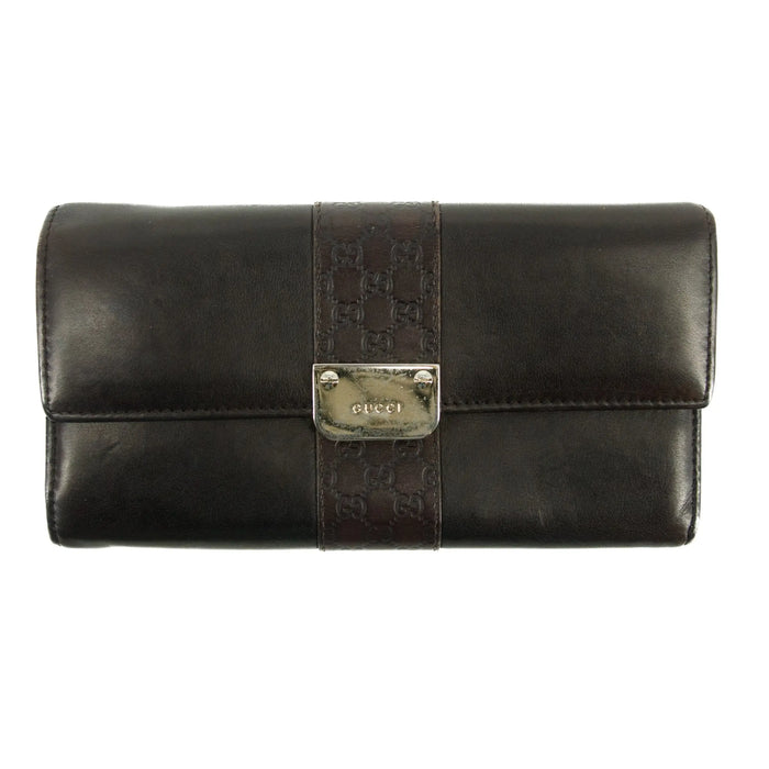 Gucci GG Guccisima Brown Leather Long Continental Wallet #3300 by Bolt Boutique