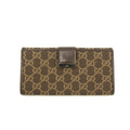 Gucci GG Logo Brown Canvas x Leather Long Wallet #3922 by Bolt Boutique