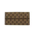 Gucci GG Logo Brown Canvas x Leather Long Wallet #3922 by Bolt Boutique