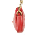 Gucci GG Marmont Red Leather Mini Zip Chain Bag #5277 by Bolt Boutique