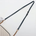 Gucci GG Marmont Small Diagonal Leather Chain Crossbody Bag White #2508 by Bolt Boutique