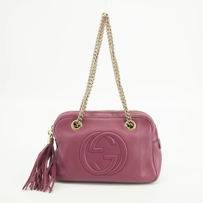 Gucci GG Purple Soho Chain Shoulder Bag #2570 by Bolt Boutique