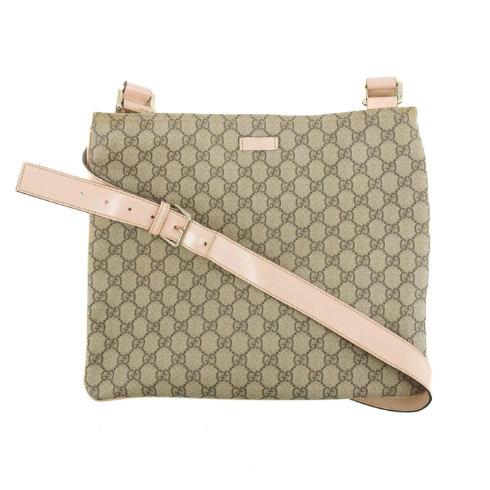 Gucci GG Supreme Canvas Coaated PVC Pink Shoulder Bag #2790 by Bolt Boutique