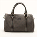 Gucci GG Supreme PVC &amp; leather Mini Boston Bag Brown 193604 #2606 by Bolt Boutique