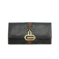 Gucci GG Vintage Black Canvas x Leather Sherry Line Long Wallet #3938 by Bolt Boutique