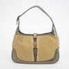 Gucci Gold Canvas / Metallic Brown Leather Jackie Shoulder Bag #2088