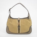 Gucci Gold Canvas / Metallic Brown Leather Jackie Shoulder Bag #2088 by Bolt Boutique