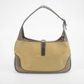 Gucci Gold Canvas / Metallic Brown Leather Jackie Shoulder Bag #2088 by Bolt Boutique