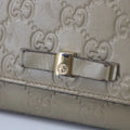 Gucci Gold Guccisima Leather Ribbon Long Wallet #2056 by Bolt Boutique