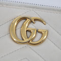 Gucci Ivory GG Marmont Leather Round Zipper Long Wallet #2285 by Bolt Boutique