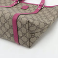Gucci Kids Line GG Supreme Canvas Coated Handbag Beige x Pink #3284 by Bolt Boutique