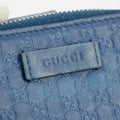 Gucci Micro Guccissima Blue Zip Around Compact Wallet #5188 by Bolt Boutique