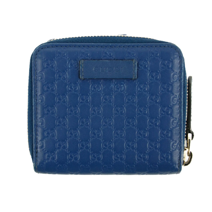 Gucci Microguccissima Compact Zip Wallet Blue #3146 by Bolt Boutique