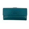 Gucci Microguccissima Continental Long Wallet Blue #3155 by Bolt Boutique