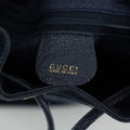 Gucci Navy Bamboo Suede x Leather Drawstring 2WAY Shoulder Bag #1881 by Bolt Boutique