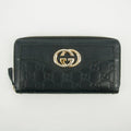 Gucci Navy Guccisima Leather Round Zipper Long Wallet #2629 by Bolt Boutique