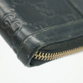 Gucci Navy Guccisima Leather Round Zipper Long Wallet #2629 by Bolt Boutique