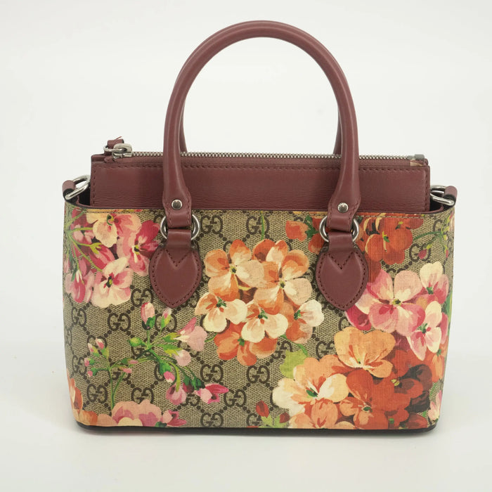 Gucci Pink GG Blooms Supreme Canvas Top Handle Tote #1997 by Bolt Boutique