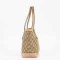 Gucci Pink & Gold GG Surpreme Canvas Stirrup Tote Bag #1713 by Bolt Boutique