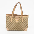 Gucci Pink & Gold GG Surpreme Canvas Stirrup Tote Bag #1713 by Bolt Boutique