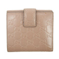 Gucci Pink Guccissima Leather Compact Bow Wallet #3087 by Bolt Boutique