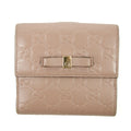 Gucci Pink Guccissima Leather Compact Bow Wallet #3087 by Bolt Boutique