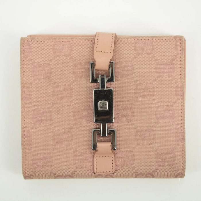 Gucci Pink Jackie GG Canvas x Leather Compact Wallet #2367 by Bolt Boutique