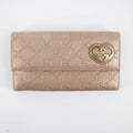 Gucci Pink x Brown Guccisima Lovely Heart Leather Long Wallet #2286 by Bolt Boutique