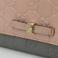 Gucci Pink x Gray Guccissima Leather Ribbon Long Wallet #1959 by Bolt Boutique