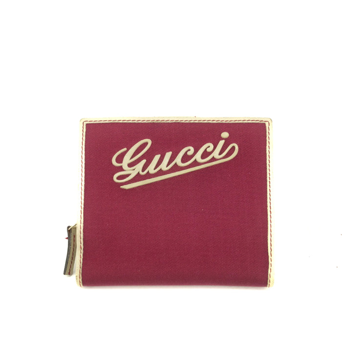 Gucci Pink x White Nylon Compact Wallet #3863 by Bolt Boutique