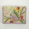 Gucci Purple GG Marmont Canvas x Leather Floral Compact Wallet #2366