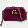 Gucci Purple GG Marmont Velvet Crossbody Bag #2583 by Bolt Boutique