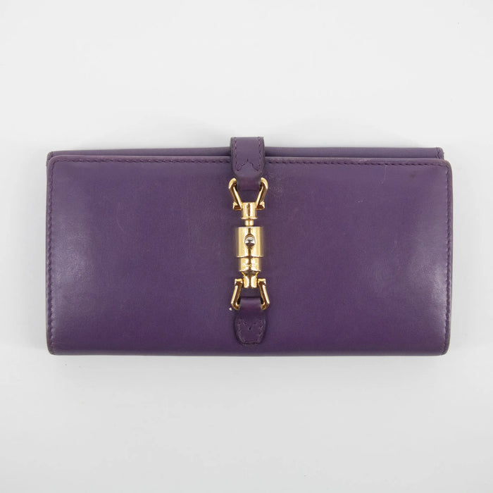 Gucci Purple Leather Jackie Long Wallet #2269 by Bolt Boutique