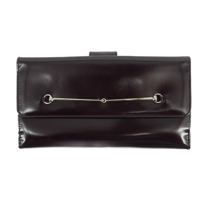 Gucci Purple W Hook Horsebit Patent Long Wallet #3137 by Bolt Boutique