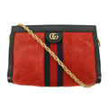 Gucci Red Ophidia Sherry Line GG Marmont Suede x Leather Shoulder Bag #7713 by Bolt Boutique