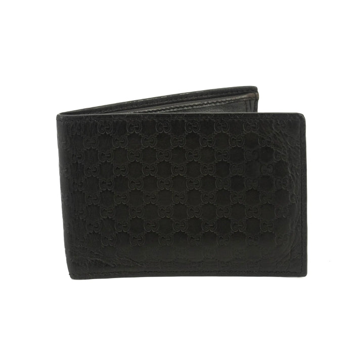 Gucci Sima GG Black Leather Mens Bifold Wallet #3582 by Bolt Boutique